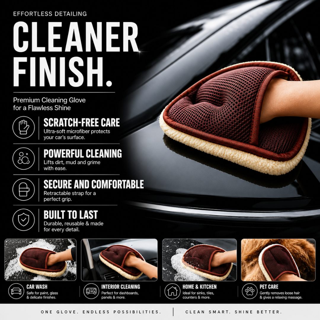 GloveWash Pro™ 2-in-1 Microfiber Cleaning Glove
